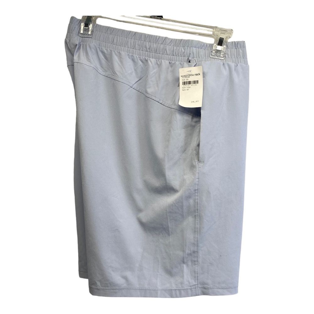 Z by Zella men's performance shorts L baby blue NWT drawstring elastic waist 9"